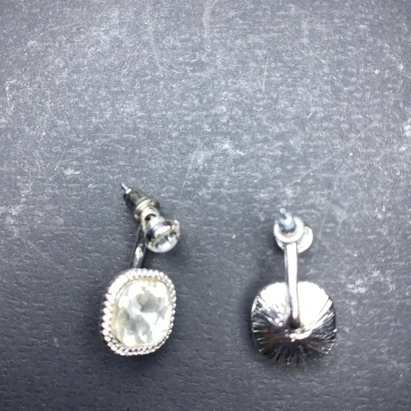 Elegant Silver and Crystal Earrings Set - Picture 3 of 4